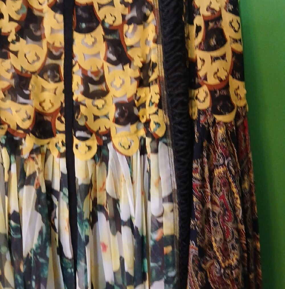 Beguile By Byron Lars Bohemian Multi-Pattern Maxi Skirt - Black & Multicolor - Picture 9 of 12